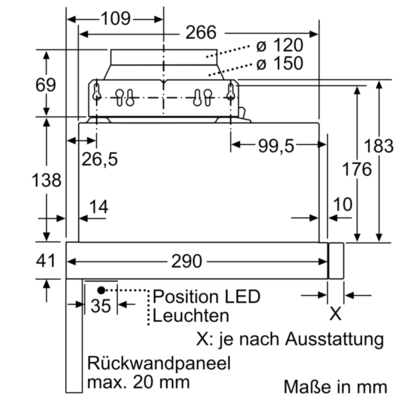Bosch MDA Flachschirmhaube Serie2 DFM064W54