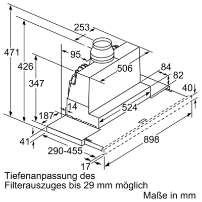 Bosch MDA Flachschirmhaube Serie4 DFR097A52