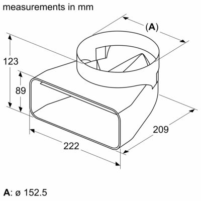 Constructa-Neff Connector flat/round 90Grad Z861SI1