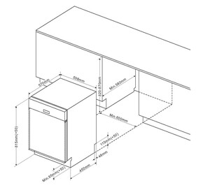 Amica UB-Geschirrspüler EGSPU 514 930-1 E