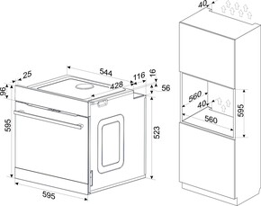 Amica EB-Backofen X-Type,XXL EBX 944 600 E