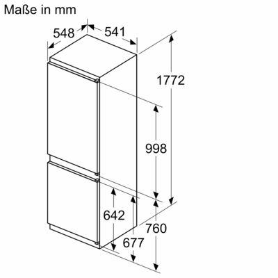 Bosch MDA EB-Kühl/Gefrierkombi Serie4 KIN86VSE0