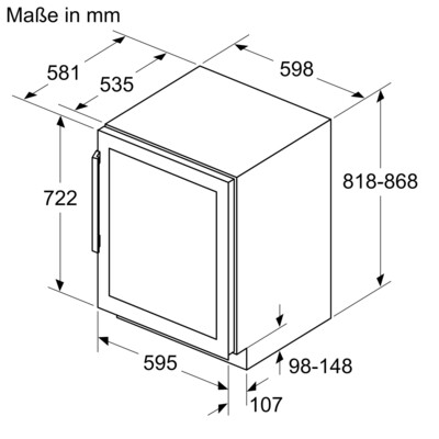 Constructa-Neff UB-Wein-Klimagerät max. 44 Flaschen KU9213HG0