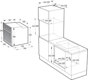 Gorenje EB-Backofen Pyrolyse/Da Heißluft,ExtraSteam BPS6737E14X