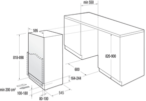 Gorenje EB-Kühlgerät Festtür,m.GF,UB-f. RBIU609EA1