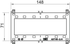 OBO Bettermann Vertr Adapter für Einb.geräte 45 zweifach/dreifach ADT-45 3