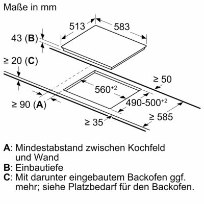 Bosch MDA EB-Kochfeld Serie4 NKE645GA2E