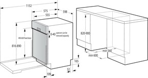 Gorenje EB-Geschirrspüler 14MG,9,7L,44dB GI642D60X