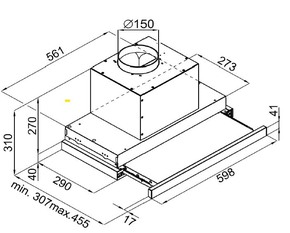 Amica Flachschirmhaube 60cm FH 664 330 S