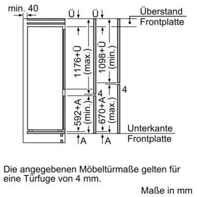 Bosch MDA EB-Kühl/Gefrierkombi Serie2 KIV87NSE0