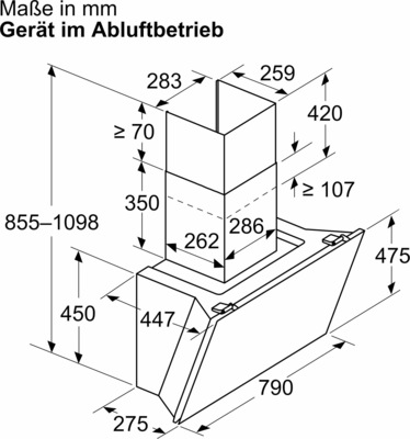Constructa-Neff Schrägesse 3 Stufen + 1 Intens D88IAN2S0