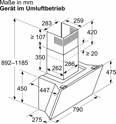 Constructa-Neff Schrägesse 3 Stufen + 1 Intens D88IAN2S0