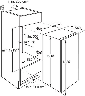 Electrolux AEG MDA EB-Kühlgerät Schlepptür OSF5O12ES