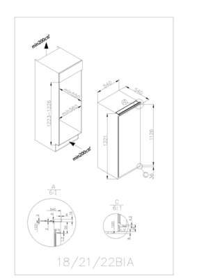 Amica EB-Kühlgerät Schlepptür EVKSS 352 225