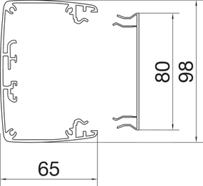 Tehalit DA200 Klemmtechnik 2800mm DAK80 2800 rws