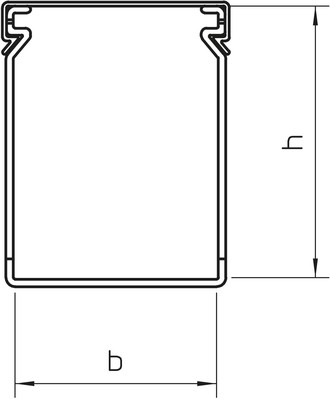 OBO Bettermann Vertr Verdrahtungskanal 60x25x2000mm, sgr LK4 60025 Sonderloch