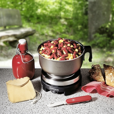 Rommelsbacher Reise-Kochplatte Set 500W + Topf 115/230V RK 501/SU