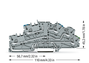WAGO GmbH & Co. KG Installationsetagenklemme 4mm² grau N/L/PE 2003-6640