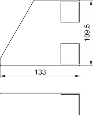 OBO Bettermann Vertr Endstück links, f.Pultkanal GEK-SEL133110RW