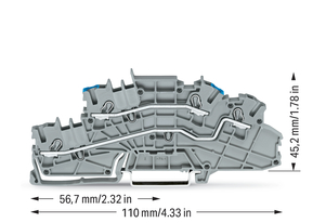 WAGO GmbH & Co. KG Installationsetagenklemme 4mm² grau N/L 2003-6649