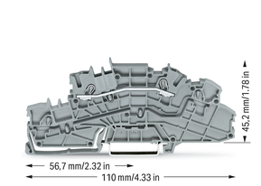 WAGO GmbH & Co. KG Installationsetagenklemme 4mm² grau L 2003-6650