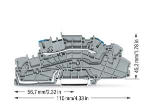 WAGO GmbH & Co. KG Installationsetagenklemme 4mm² grau N 2003-6651