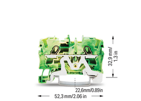 WAGO GmbH & Co. KG Schutzleiterklemme 4qmm,grün/gelb 2004-1207