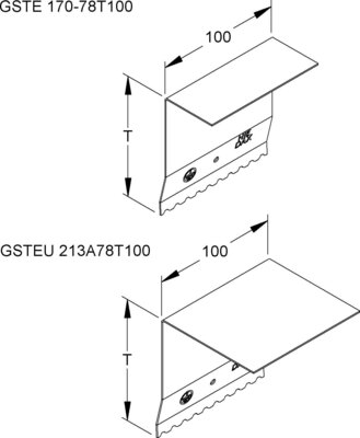 Niedax Stoßstellenverbinder GSTE 170-78T100