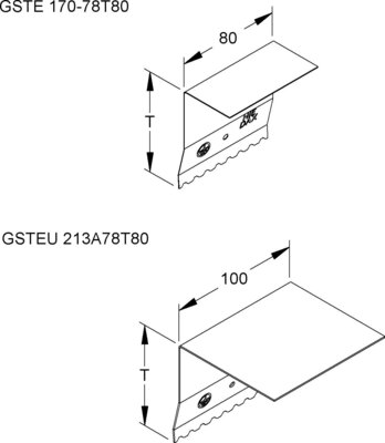 Niedax Stoßstellenverbinder GSTE 170-78T100
