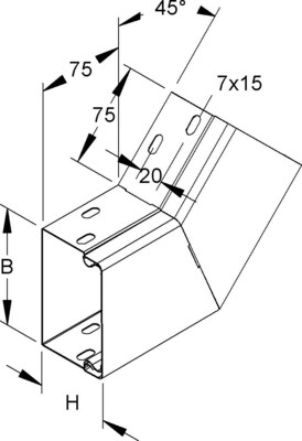 Niedax Flachwinkel, 45 Grad LEWB 60.060