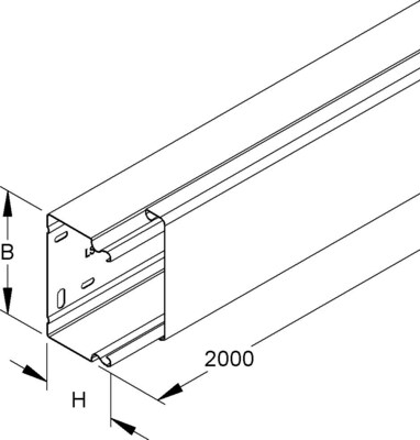 Niedax LS-Rechteckkanal Unterteil+Deckel LLK 60.200 C