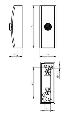 Grothe Klingeltaster KKO 2001 WS/WS#64032