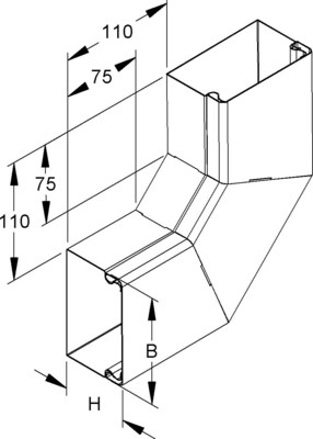Niedax Flachwinkel, 90 Grad LUWD 100.100 E3