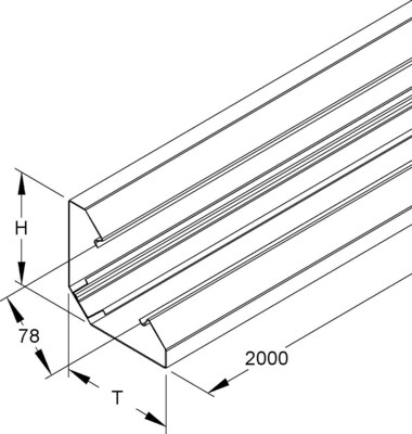 Niedax Pultkanalunterteil PGU 120-78 L