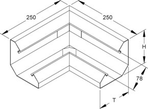 Niedax Pultkanal Inneneck PLI 120-78 W