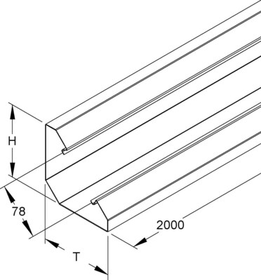Niedax Pultkanalunterteil PLU 120-78 W