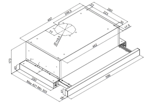 Amica Flachschirmhaube 60cm FH 664 621 S
