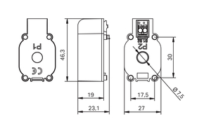 WAGO GmbH & Co. KG Aufsteck-Stromwandler 64A/1A 855-2701/064-001