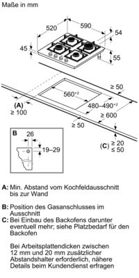 Bosch MDA EB-Autark-Gaskochfeld Serie 8 PRP6A6H40