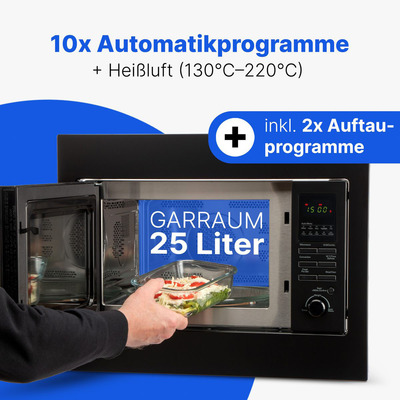 Bomann DA EB-Mikrowelle m.Grill /Heißluft,25L MWG 2216 H EB sw-ma