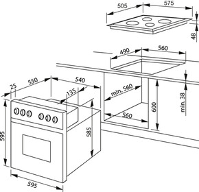 Amica EB-Herdset 60cm,MF9,ws EHC 12717-2 W