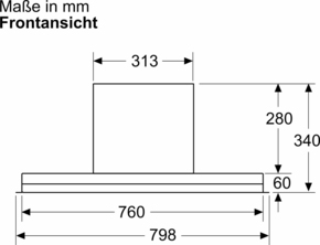 Bosch MDA Integrierte Designhaube DBB85CC60