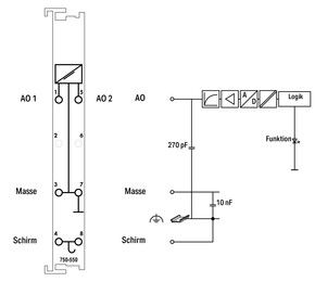 WAGO GmbH & Co. KG Analog Ausgangsklemme 2-Kanal,0-10V 750-550