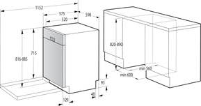 Gorenje UB-Geschirrspüler GU642C90W