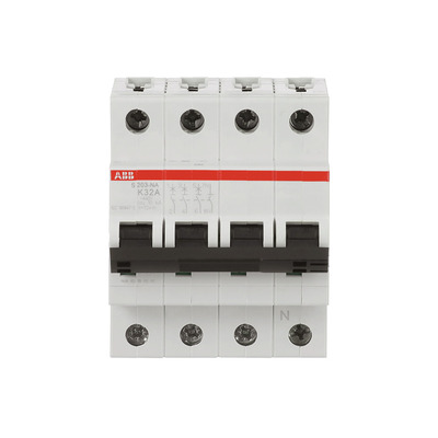 ABB Stotz S&J Sicherungsautomat K,6kA,32A,3P+NA S203-K32NA