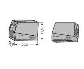 WAGO GmbH & Co. KG Leuchtenklemme 1,0-2,5mmq grau 224-101