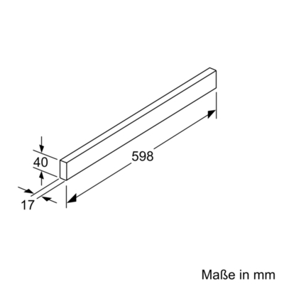 Bosch MDA Griffleiste schwarz schwarz DSZ468B