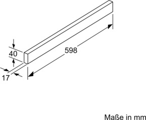 Siemens MDA Griffleiste schwarz LZ465A1