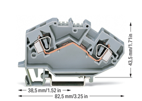 WAGO GmbH & Co. KG Durchgangsklemme 0,2-6mmq grau 782-601