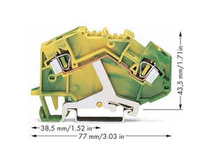 WAGO GmbH & Co. KG Schutzleiterklemme 0,08-4mmq gn/gelb 781-607